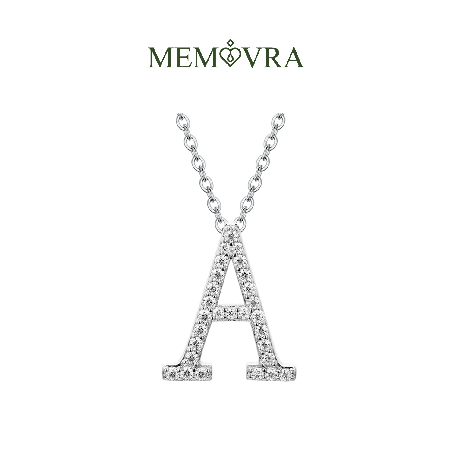Luxe Moissanite Letter Pendant Necklace